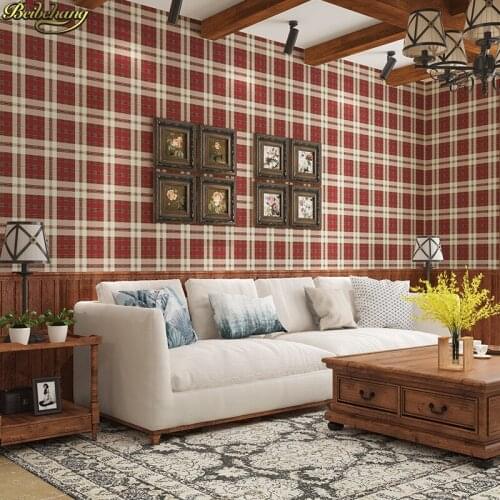 Beibehang Simple European style classic plaid wallpaper Bedroom living room childrens room environmental plain paper wall paper