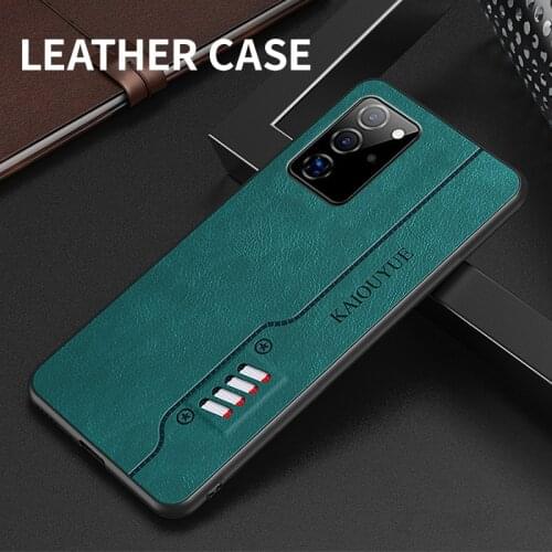 Luxury Camera Lens Protection Silicone PU Leather Phone Case For Samsung Note 20 Plus ULTRA 10 Pro Lite Back Cover Fundas Coque
