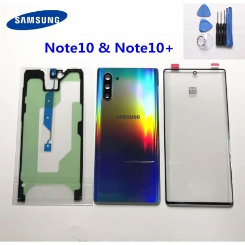SAMSUNG Galaxy Note 10 Plus Note 10 N970 N975 Rear Battery Door Back Glass Housing Cover note10 Front Touch Panel Outer Lens