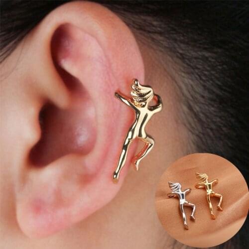 EARRING CLIP HELIX SILVER GOLD EAR CUFF PERSONALITIES GYMNASTS CARTILAGE NEW