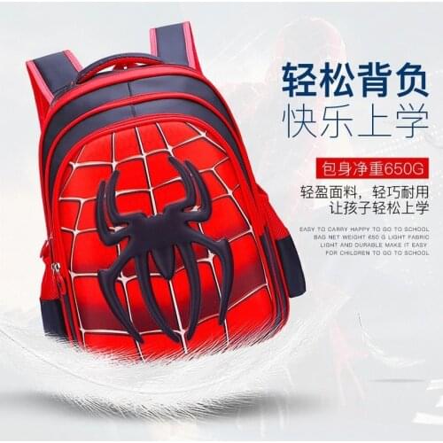 Disney Spider-Man Schoolbag 3D Hard Shell Childrens Schoolbag 3-12 Years Old Cartoon Student Schoolbag Backpacks