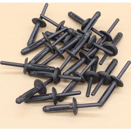 10pcs Blind Rivets Pins Trim Fastener Clips Bumper Towing Eye Hook Bracket Push Type for Jeep Chrylser Dodge 6500911 N803043-S