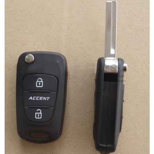 Flip Folding Remote Key Shell for Hyundai Accent Key Case Fob 3 Buttons