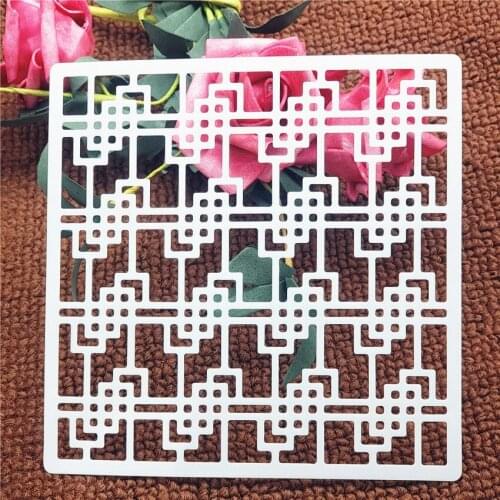 13*14CM Pattern Cloth Mold Shield DIY Cake Scrapbook Stencils Hollow Embellishments Printing Lace Ruler Valentines Day