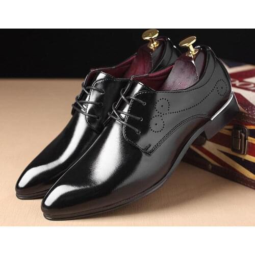 Italian Fashion Elegant Shoes Men Pointed Toe Shoes Men Classic Wedding Dress Formal Shoes Men Classic Sapato Social Masculino