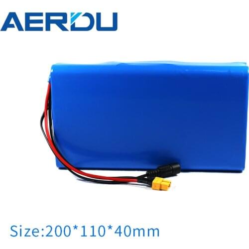 AERDU 36V 10.5Ah 10S3P Ultra thin 15A BMS High power capacity 18650 lithium battery pack ebike electric bicycle motor scooter