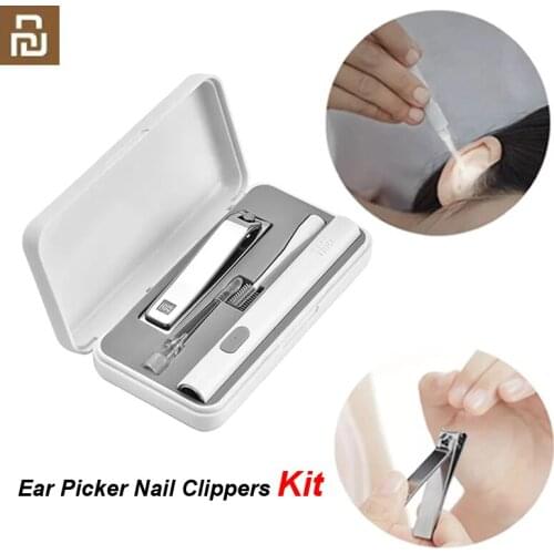 Youpin HUOHOU Portable Ear Picker Nail Clippers Kit In-Ear Cleaning Endoscope Tool Set with LED Light Storage Box USB Charging