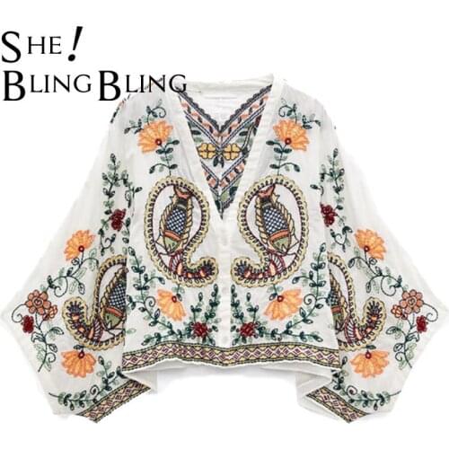 SheBlingBling Za Woman 2021 Traf Early Autumn Loose V-Neck Single-Breasted Long-Sleeved Chic Top Embroidered Shirt +Mini Skirts
