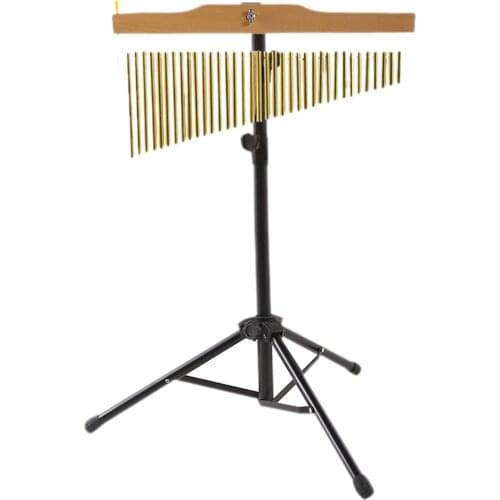 1Set Golden Bar Chimes 36 Bars Single-row Wind Chime and Mallet Classroom Music Meditation for Children Enjoying Music