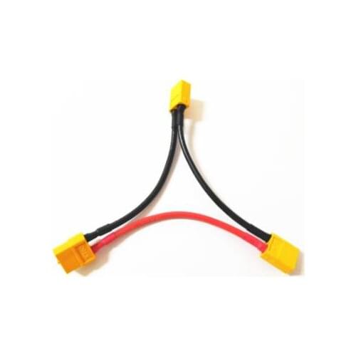 1pcs XT60 Parallel Deans T plug Series Harness Battery Connector Cable Dual Extension Y Splitter Silicone Wire