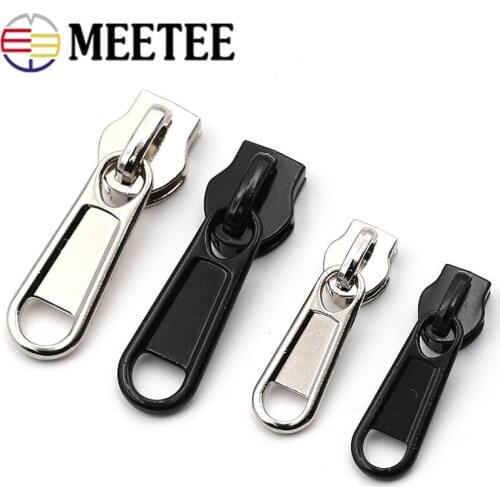 10pcs 3# 5# 8# 10# Zipper Sliders for Nylon Zips DIY Luggage Repair Zipper Head Puller Fitting Quilt Garment Sew Zip Accessory