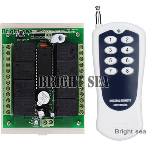 DC 12V 8 CH channel RF Wireless Remote Control Switch & Remote Control System receiver and transmitter