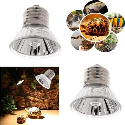 2 Pcs 75W UVA+UVB Heat Emitter Lamp Bulb Light Heater for Reptile Brooder