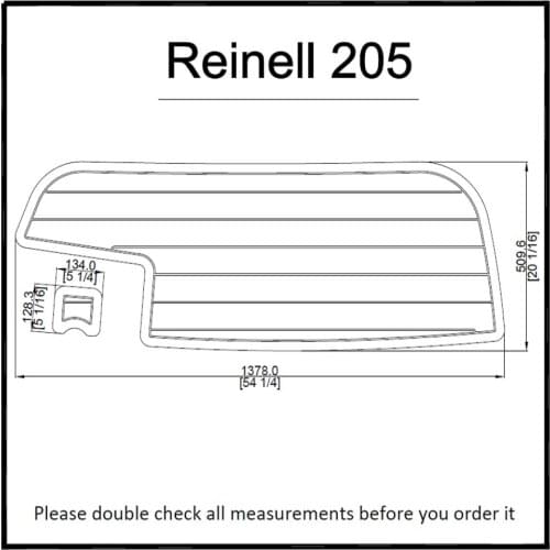 Reinell 205 Swim Platform Pad Boat EVA Teak Decking 1/4" 6mm