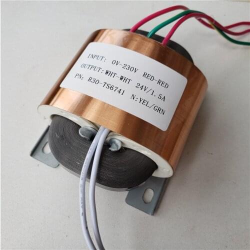 24V 1.5A R Core Transformer 35VA R30 transformer 230V copper shield Power supply amplifier