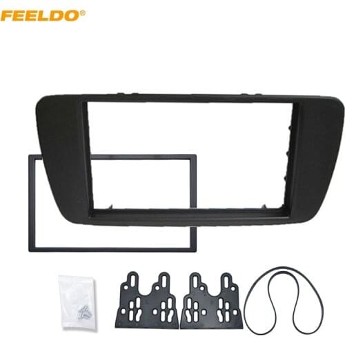 FEELDO Car 2DIN Refitting CD DVD Radio Fascia Frame for SEAT IBIZA Stereo Dash Face Plate Frame Panel Mount Kit #HQ5227