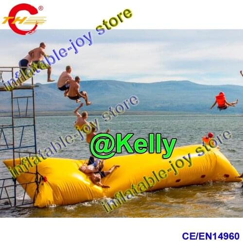 Fast shipping giant inflatable water jumping air bag for sale, high quality inflatable water blob, colorful water catapult blob