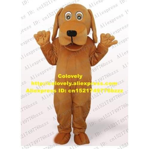 Brown Dog Mascot Costume Mascotte Adult With Big Mouth Black Nose Cartoon Character Outfit Suit Fancy Dress No.81 Free Shipping