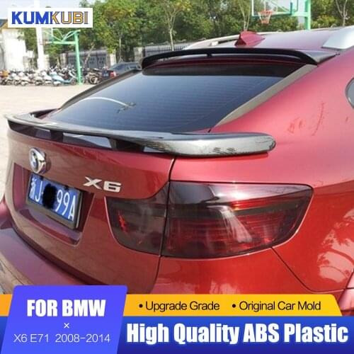 KUMIKUBI Fit For BMW X6 E71 Roof Spoiler 2008 to 2014 Car Rear Roof Lip Spoiler Trunk Wing Boot Cover Accessories Car Styling