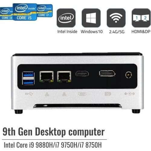 Hot Sale Mini Computer Intel Core i9 9880H i7 1065G7 1035G4Windows10 DDR4 64GB NVME 4K HD Player HTPC Mini Pc Smart Tiny TV Case