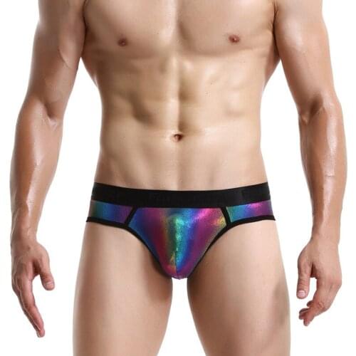 Mens fashion underwear mesh briefs sexy low waist underpants Whole Sale Hot male short pants Gay bar show GYM man bulge