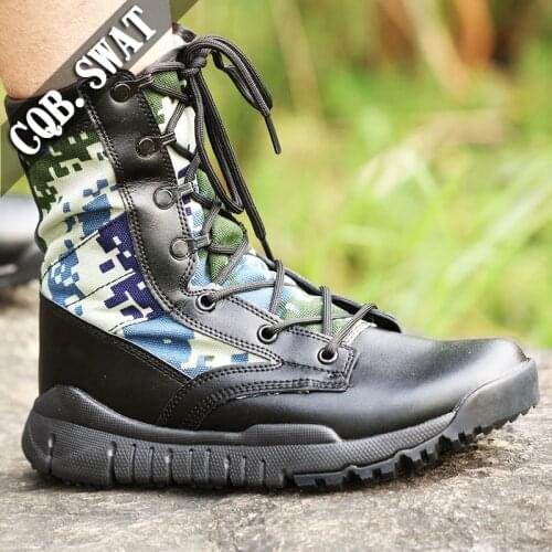 Autumn Men Military Boots Quality Special Force Tactical Desert Combat Ankle Boats Army Work Shoes Leather Desert Hiking Boots