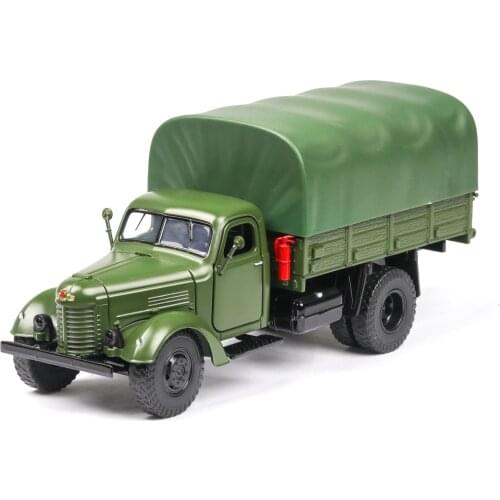 Liberation Alloy Military Truck Diecast Toy Model Car with Sound Green Car Model Toys for Kids Gifts Collection