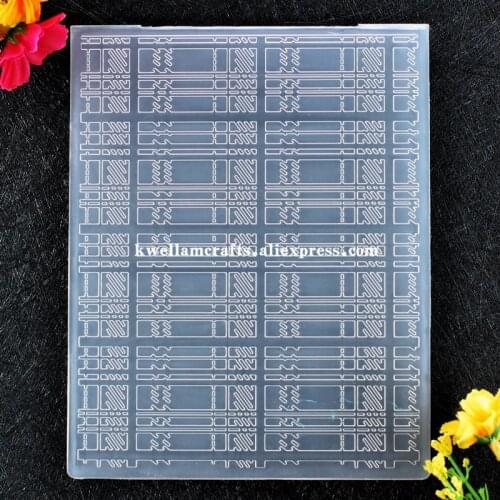 Lattice Plastic Embossing Folder For Scrapbook DIY Album Card Tool Plastic Template 12.1x15.3cm KW8101302