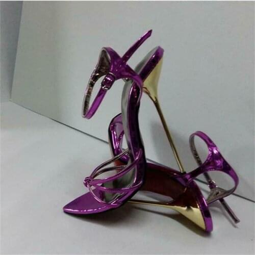 Ladies Super High Metal Heels Slingback Sandals Sexy Pointy Toe Shoes Pump Clubs