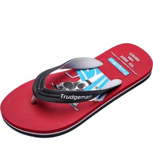 Graffiti Print Slippers Men Flip Flops Quick Dry Slippers Male Street Beach Slippers Casual Flip-flops