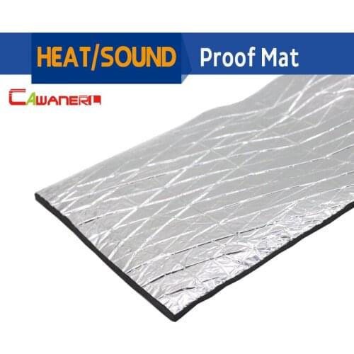 Cawanerl 20CM X 100CM Aluminum Foil Car Sound Heat Insulation Mat Deadening Proofing Material Pad Noise Barrier Deadener