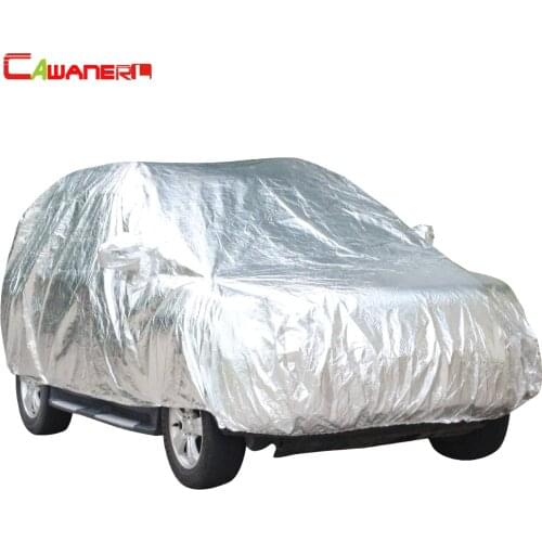 Cawanerl Aluminum Foil Waterproof Car Cover Outdoor Winter Snow Hail Resistant Summer Super Sun Protection Cotton Inside