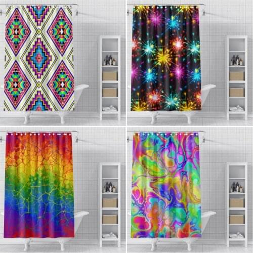 3d Shower Curtains Waterproof Fabric Shower Curtain Geometric Abstract Bathroom Curtain Shower Bath Curtains In The Bathroom