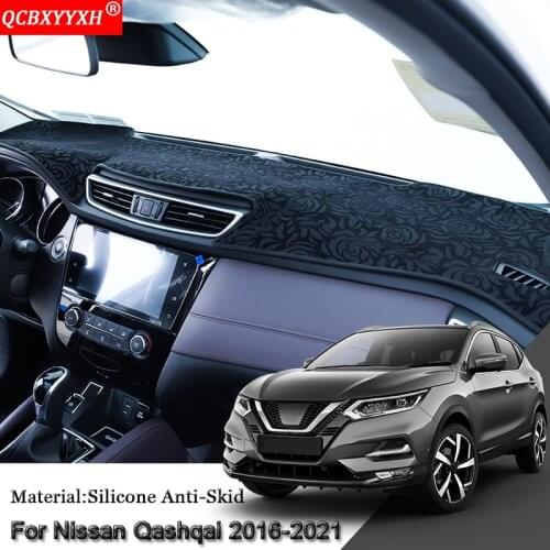 Car Dashboard Protective Mat Shade Cushion Pad Rose Carpet Mat Cover Auto Internal Accessories Fit For Nissan Qashqai 2016-2021