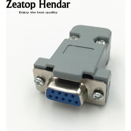 10Sets Plastic Hood Cover+Screws+DB9 Female Connector for 9Pin or 15Pin D-Sub DB9 DB15