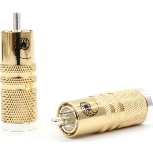 4pieces RCA silver plated plug Male RCA connector rca plugs Audio Cable Connector