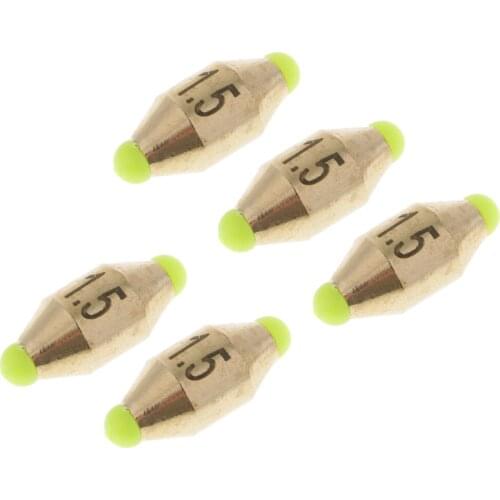5pcs Brass Fishing Weight, Drop Shot Fishing Sinker, Fishing Terminal Tackle