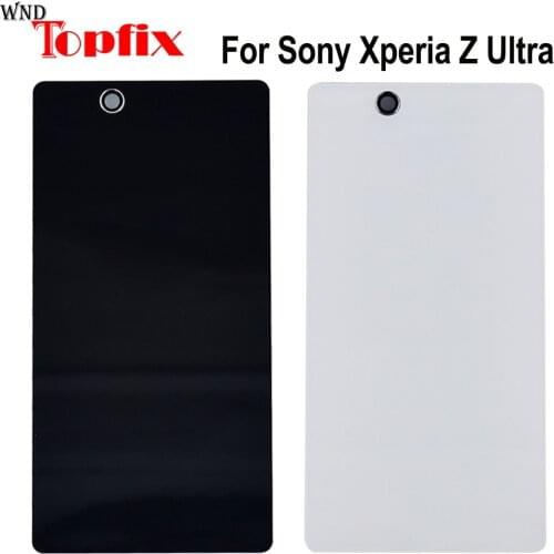 6.4"For Sony Xperia Z Ultra XL39H XL39 C6802 C6806 C6833 Rear Glass Housing Cover Back Battery Door Chassis Replacement Parts