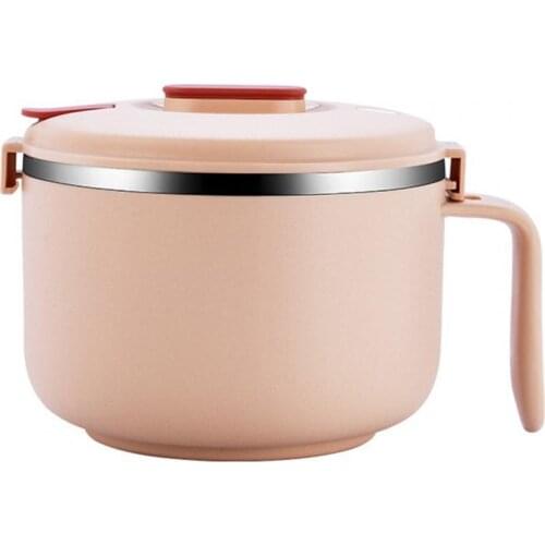 900ml/1200ml Noodle Bowl Easy to Storage Large Capacity 304 Stainless Steel Anti-rust Mixing Bowl for Noodles Tableware