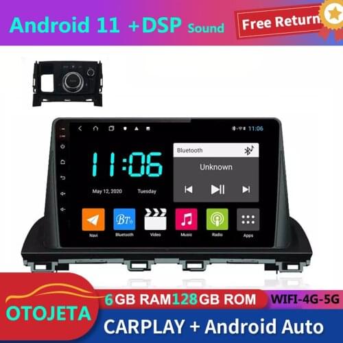 For Mazda Cx-4 Cx4 2017 2018 Car Radio Stereo GPS Navigator 6GB 128GB Rom Autoradio 2Din Android 11 Bluetooth Multimedia Player