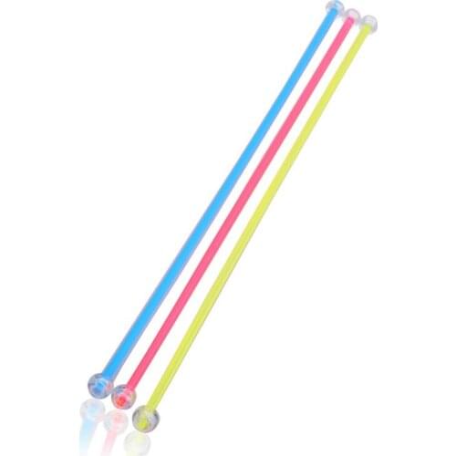 Barware Bar Tools Candy Color Acrylic 37.5 Cm Cocktail Picks Wedding Party Cocktail Swizzle Mixing Stirrers Sticks 10pcs/lot