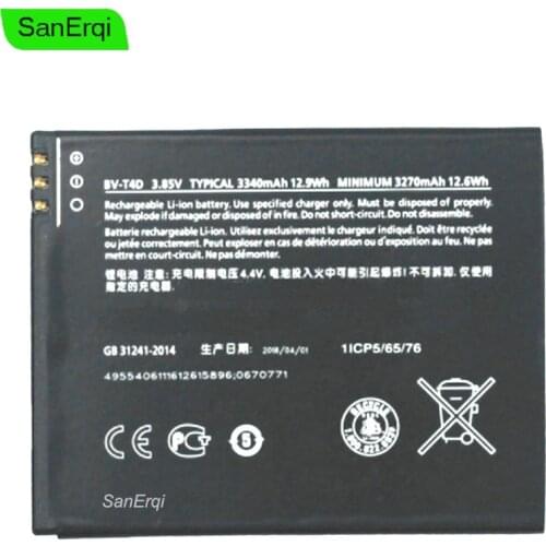 BV-T4D for Microsoft Lumia 950 XL Battery CityMan RM-1118 940 XL BVT4D High Quality 3340mAh SanErqi