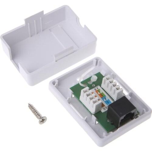 Cat5e RJ45 8P8C HM-HB01 Model UTP Unshielded Single Port Desktop Mount Box