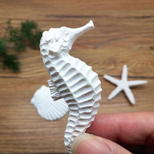 Blank Hippocampus Shell Miniatura Dollhouse Garden Home Bonsai Decoration Toy Miniature Resin Craft Ornaments Micro Decor DIY