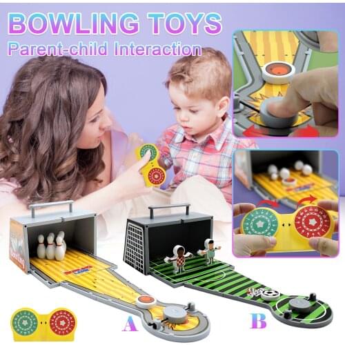 Chidren finger bowling Wooden Mini Desktop Bowling Game Toy Set Indoor Parent-Child Interactive Table board Game Football Toy