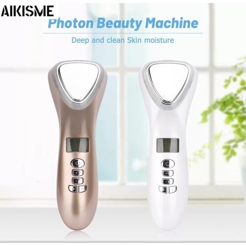 Electric Facial Massager Ultrasonic Cryotherapy Hot Cold Light Photon Wrinkle Remove Device Face Spa Beauty Machine Skin Care