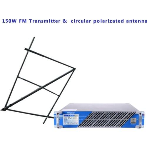 FSN-150A 100W 150W FM Transmitter for Church Wireless Radio Broadcasting + Circularly Polarized Antenna