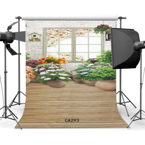 Seamless Photography Backdrops European French Sash Blooming Flowers Nostalgia Stripe Wood Floor Lover Photo Backgrounds