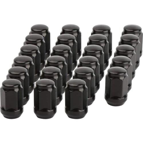 KSP 1/2-20 Black Wheel Lug Nuts, 23 Solid 1/2x20 Conical Seat Lug nuts on Tuner Rims for Durango Journey Viper XJ KJ KK CJ