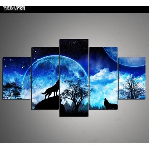 HD Printed Painting Canvas Printing Animal Wolf painting Room decor print poster picture canvas Framed Art WL-01